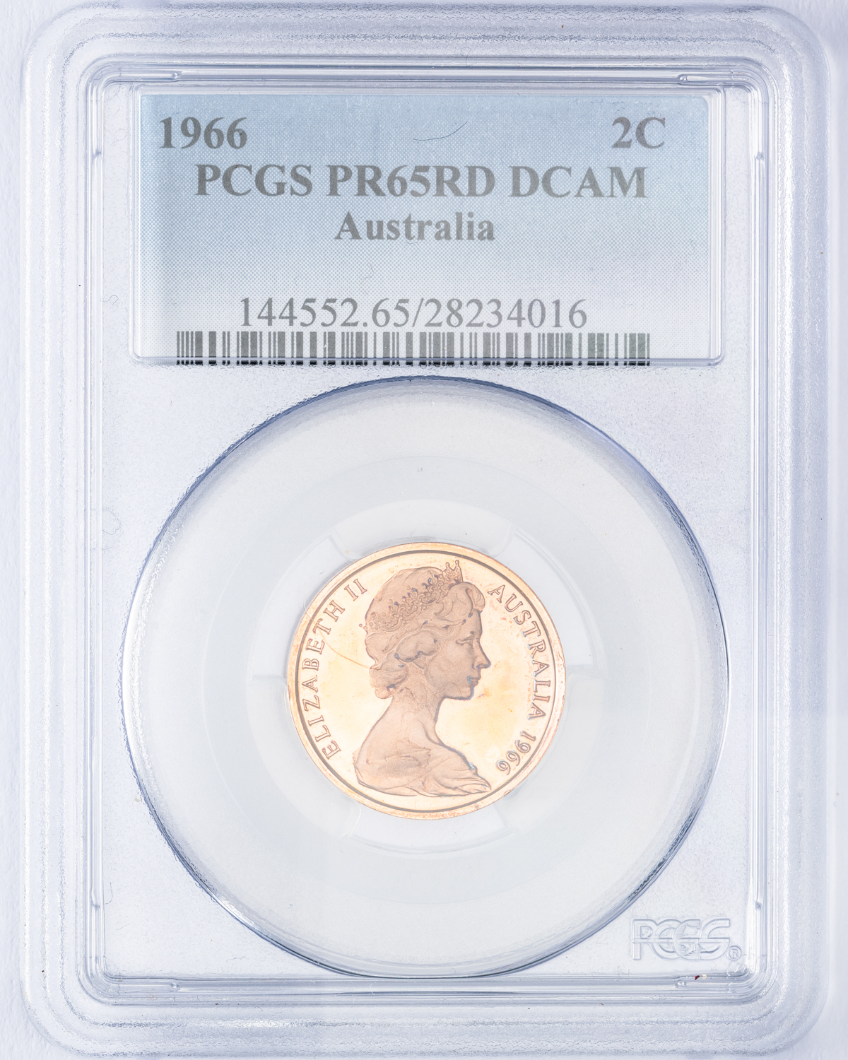 Elizabeth II, Two Cent, 1966, PCGS PR65DCAM