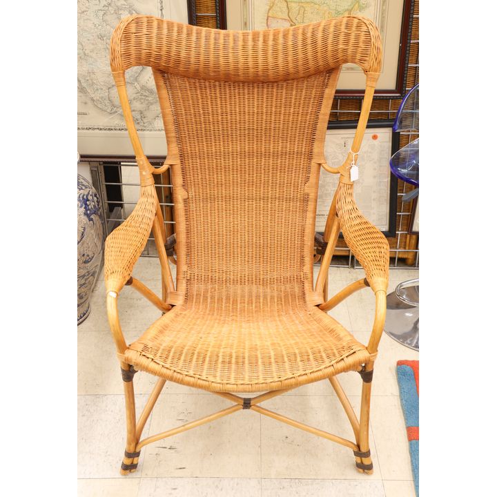 Designer Wicker Rattan Armchair 40''x29''x27''