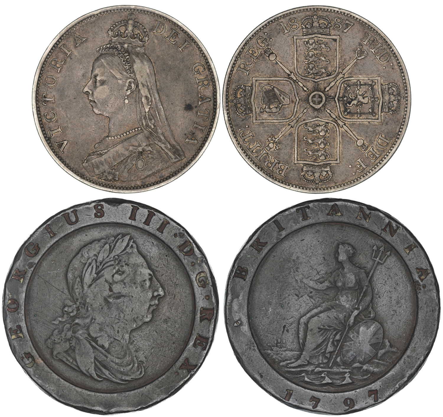 Great Britain, George III, Cartwheel, Two Pence, 1797, aVG