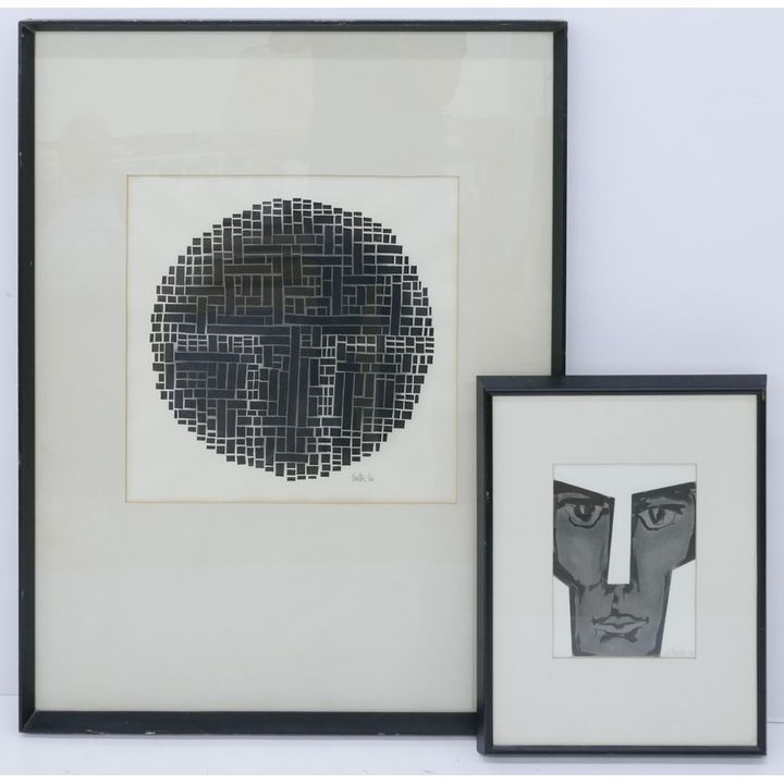 2pc Richard Proctor ''Untitled'' (Abstractions) 1965