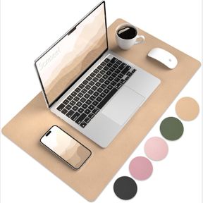 23.6" X 13.7" DESK PAD,LEATHER MOUSE PAD DESK WRITING MAT,MULTIFUNCTIONAL DESK BLOTTER PROTECTOR MAT,NON-SLIP COMPUTER MAT FOR DES