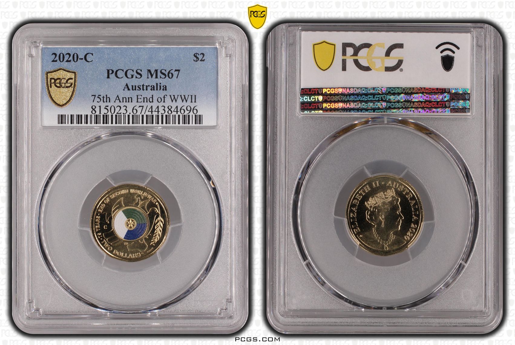 75th Ann End of WWII Colorized, Two Dollar, 2020-C, PCGS MS67