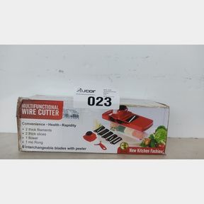 DH - MULTI-PURPOSE 6 INTERCHANGEABLE BLADES VEGETABLE CUTTER WITH PEELER - VEGETABLE CUTTER