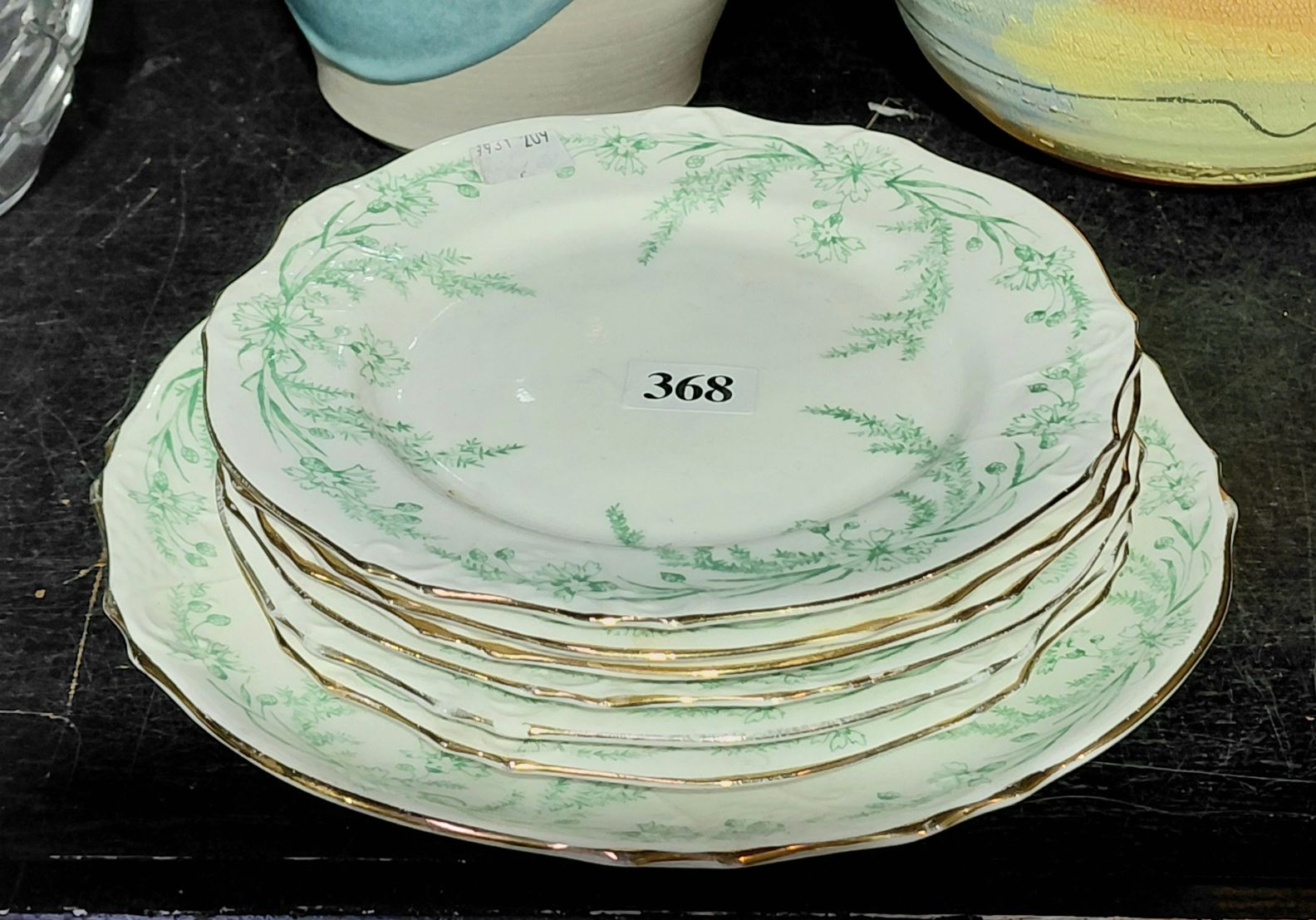 368 · ENGLISH 'CORN FLOWER' PATTERN PLATES