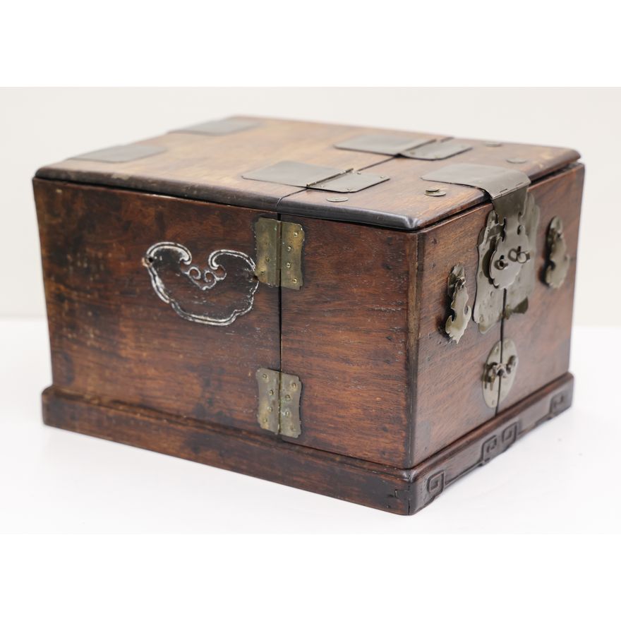 Chinese Rosewood Dresser Box with Mirror