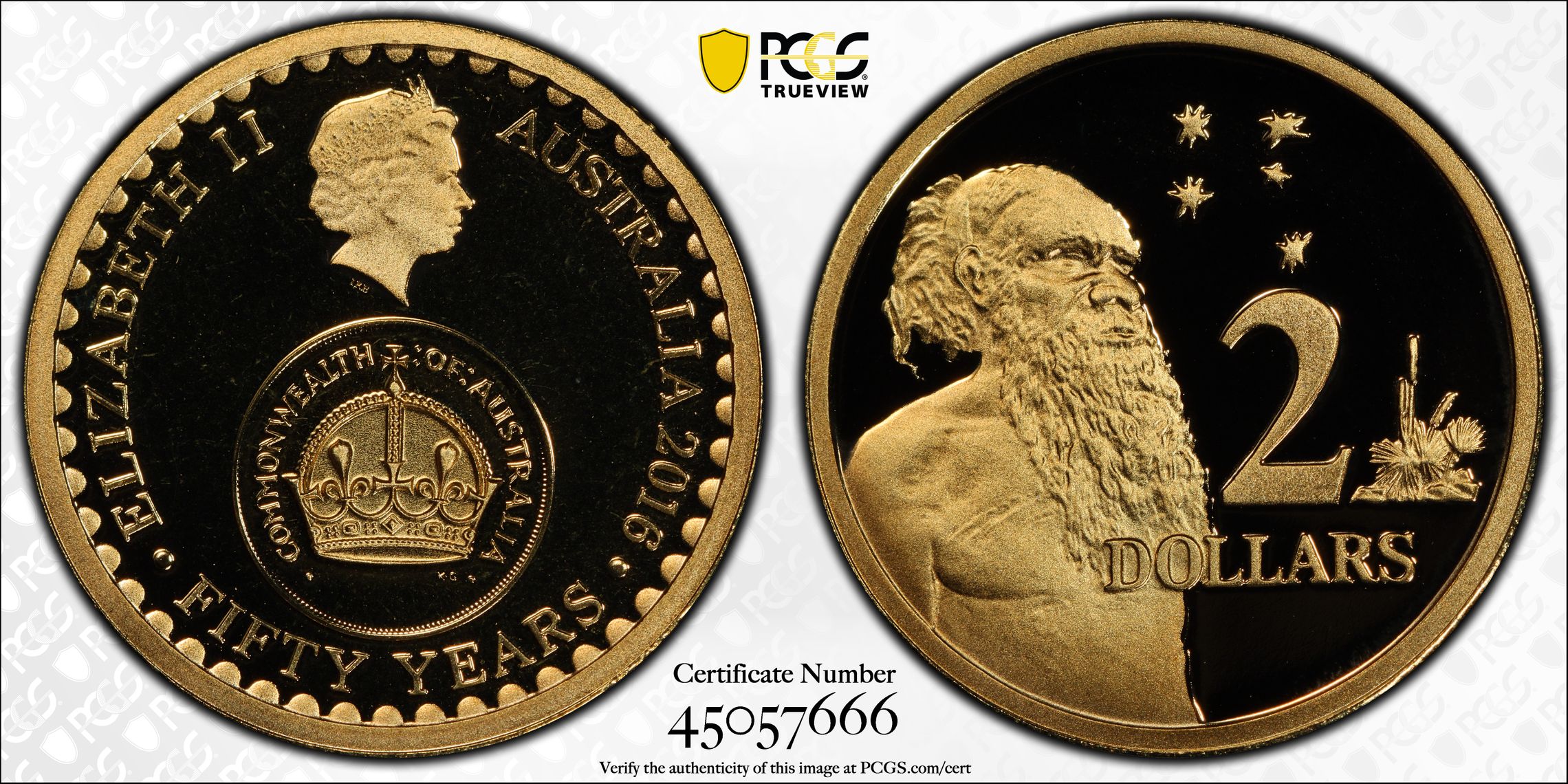 2016 Australia Two Dollar, $2 50 Yrs Decimal Currency PCGS - PR69DCAM -666