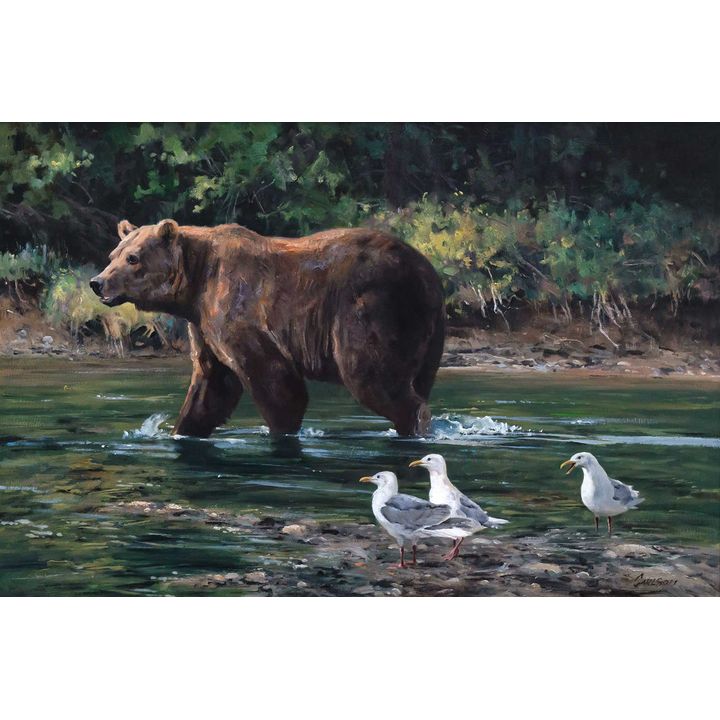 Ken Carlson (1937- ), Wading the River