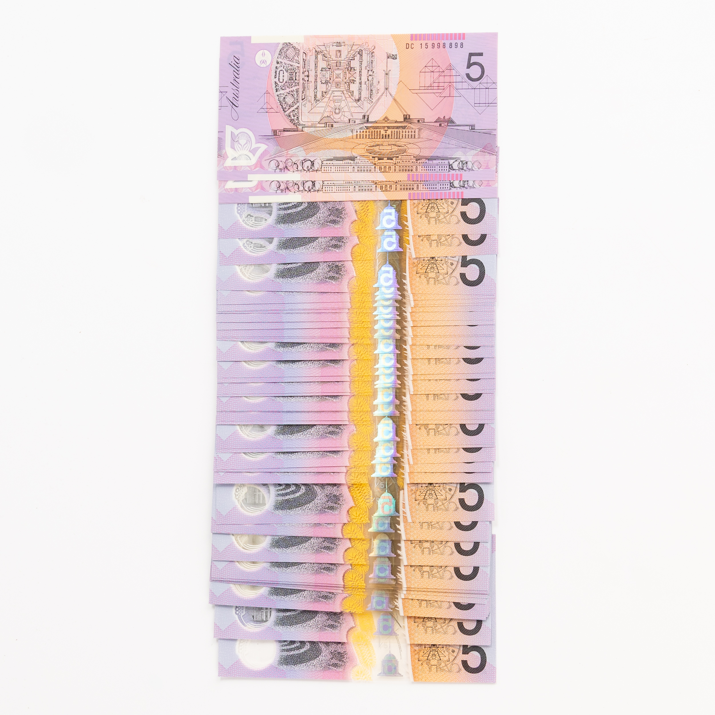 Stevens/Fraser, Matched Number Sets, Five Dollars, 2015 - 2016, UNC