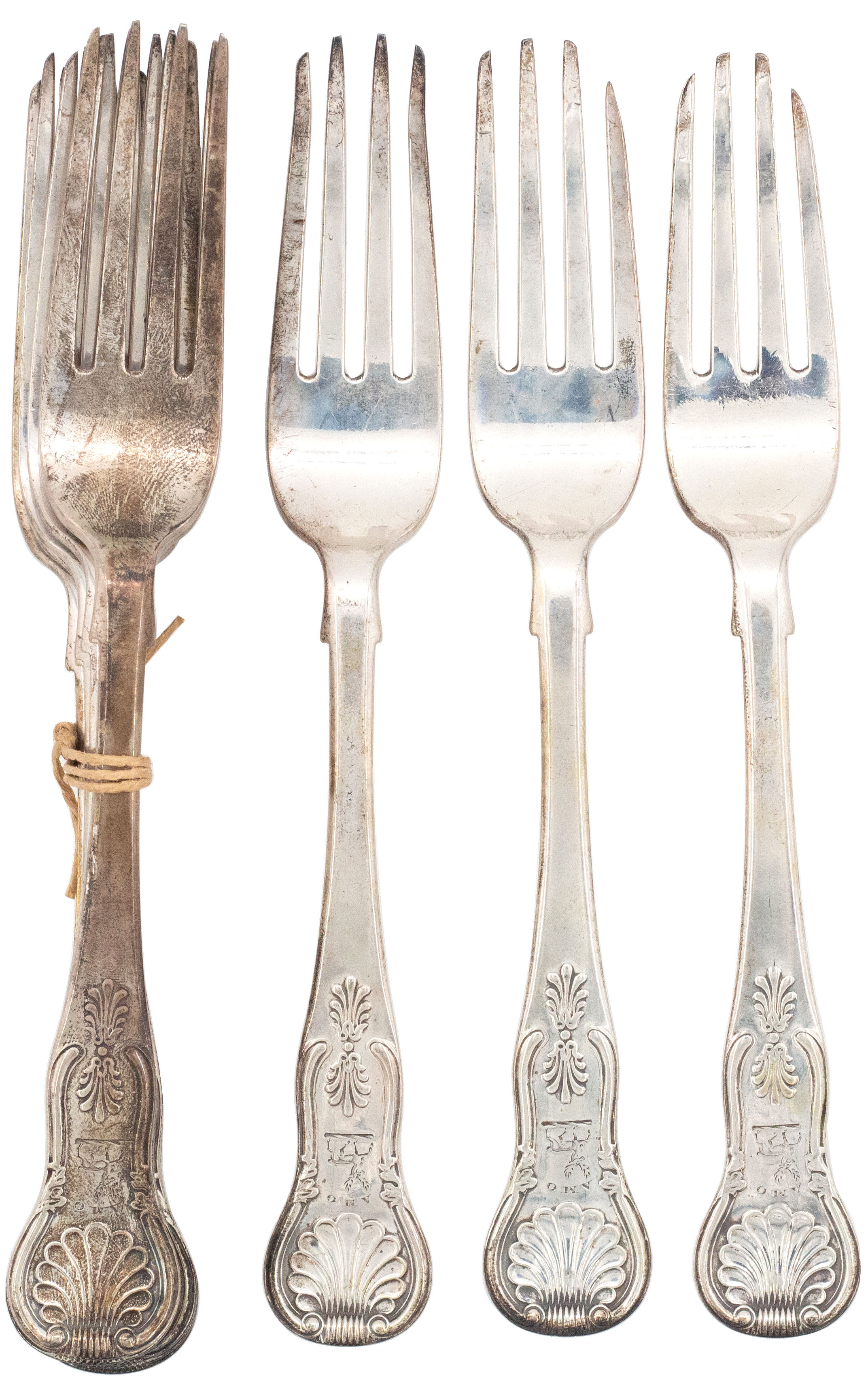 Scotland, Victorian Set of Silver Dinner Forks, 1841 - 1842, VGC