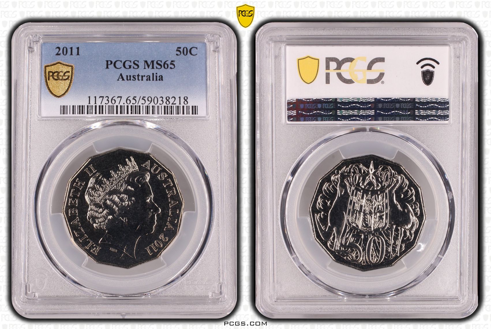 Fifty Cent, 2011, PCGS MS65