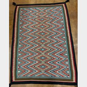 Phenomenal Eye Dazzler Pattern Navajo Textile