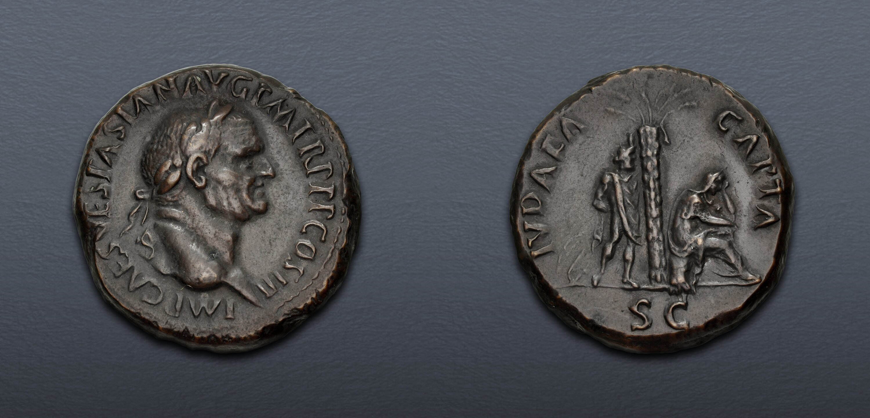 ANCIENT THEMES. Vespasian. AD 69-79. Æ “Sestertius” (32mm, 25.83 g 