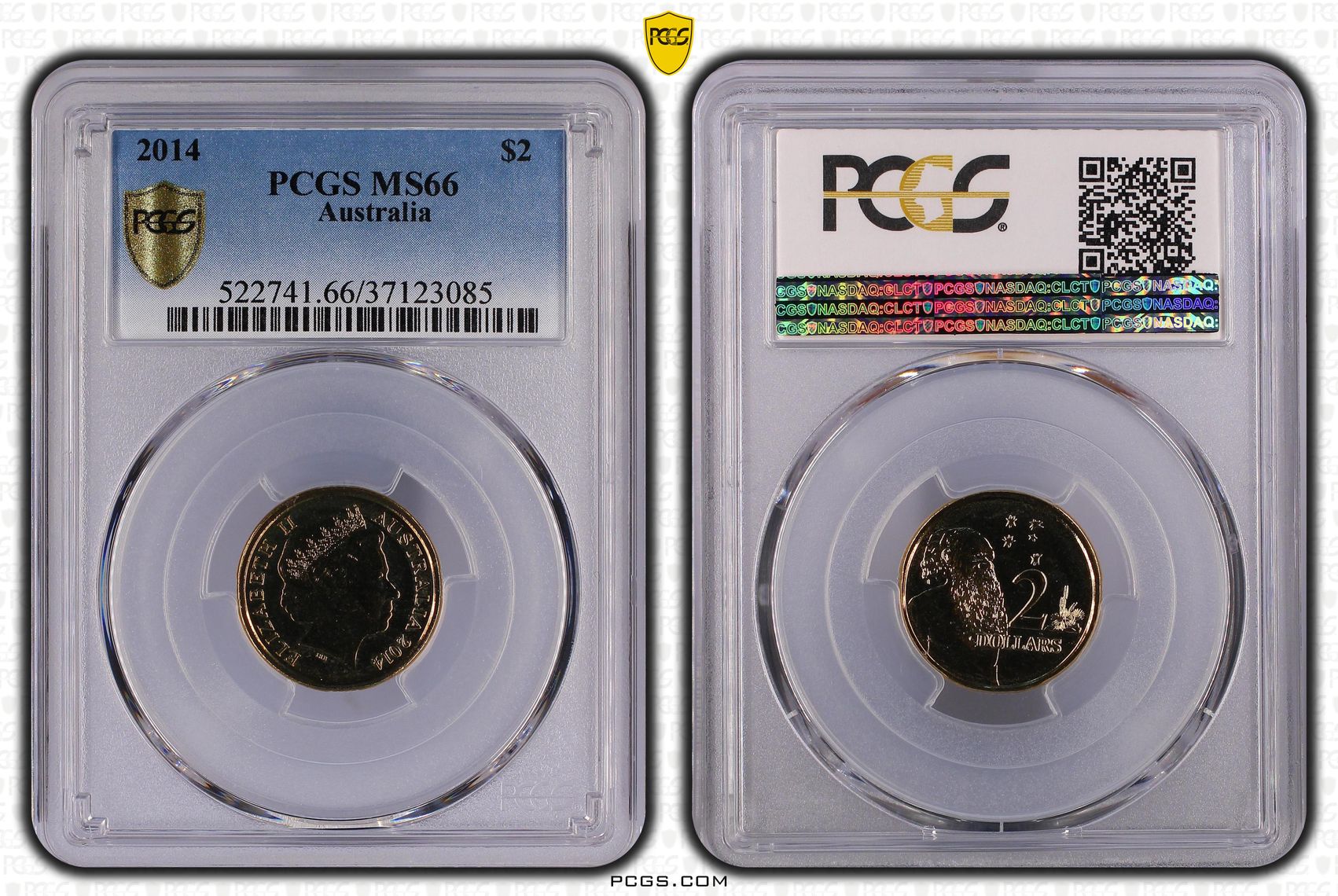 Elizabeth II, Two Dollar, 2014, PCGS MS66