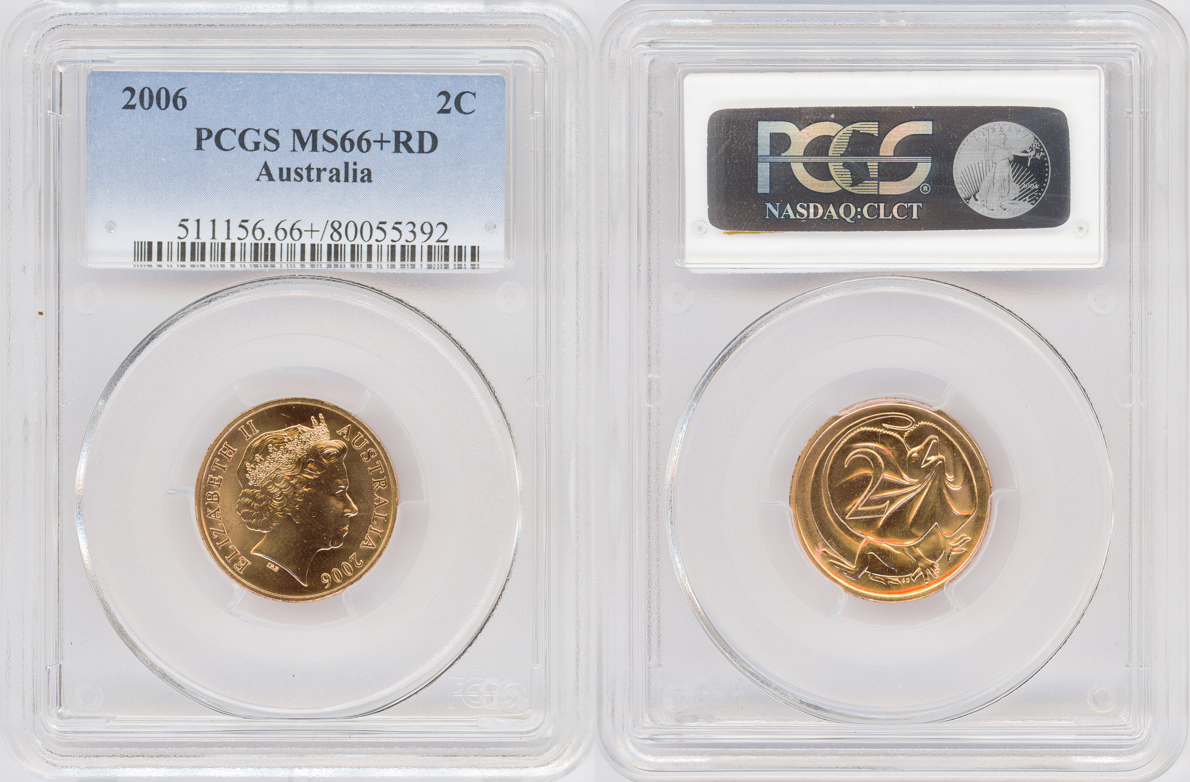 Two Cent, 2006, PCGS MS66+RD