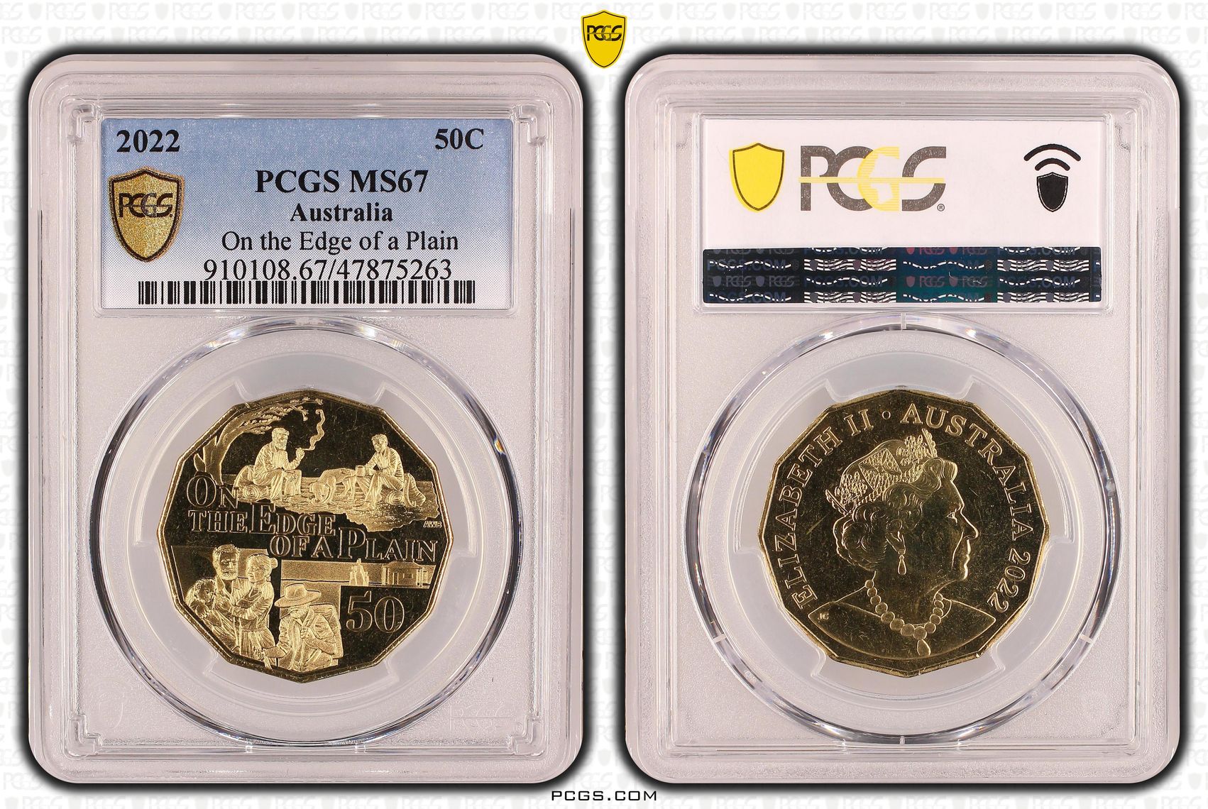 On the Edge of a Plain , Fifty Cent, 2022, PCGS MS67