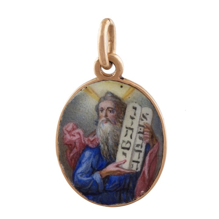 Medalik z przedstawieniem Mojżesza z tablicami prawa, 1918 r.