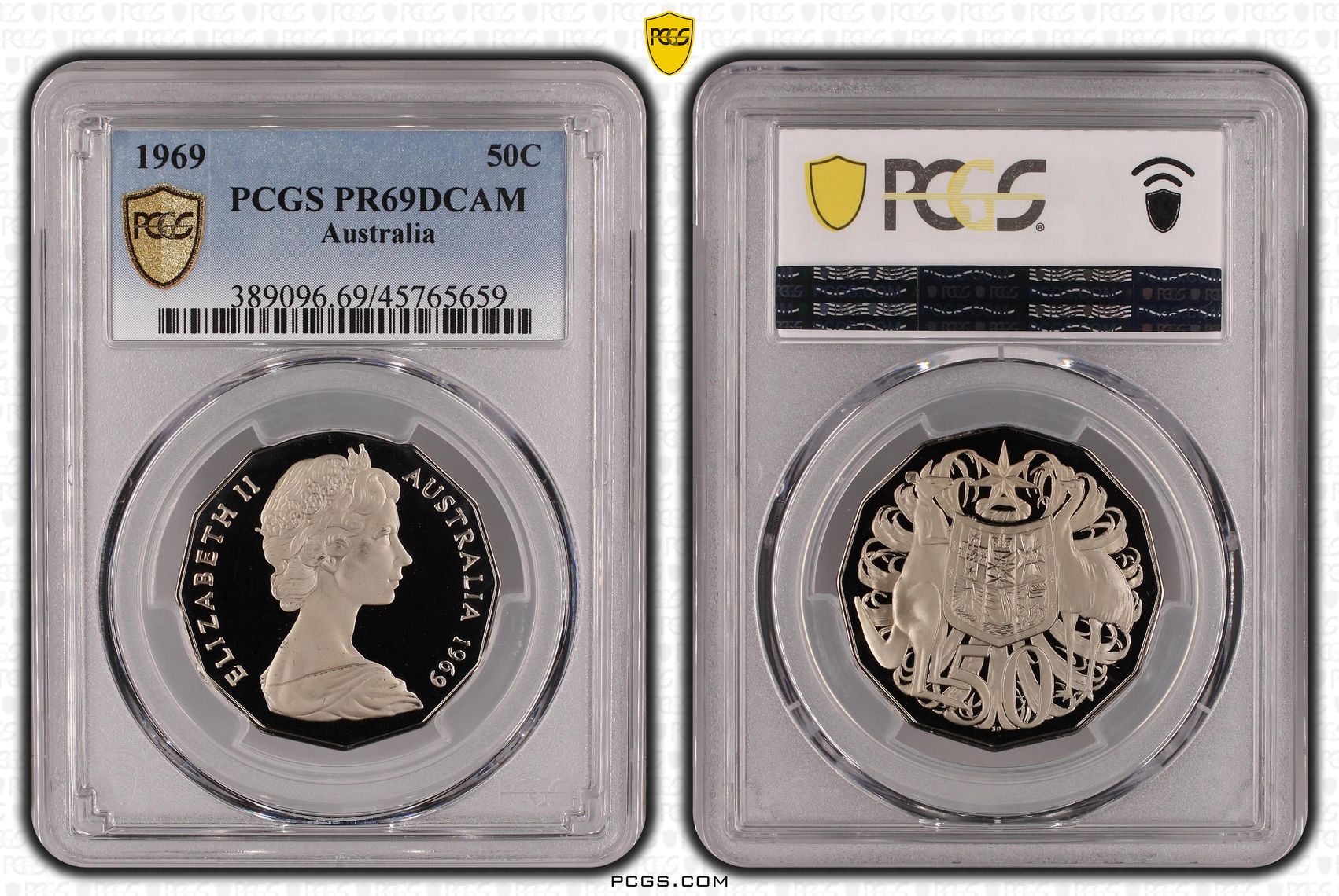 Fifty Cent, 1969, PCGS PR69DCAM