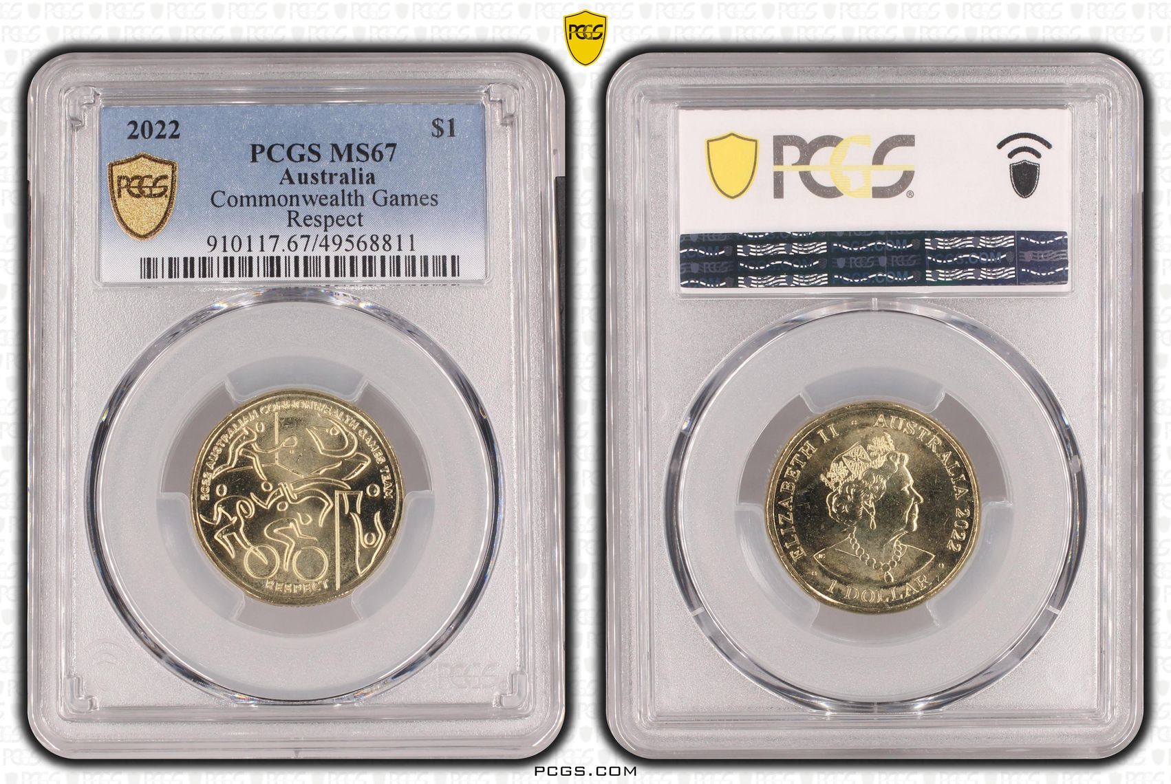 Commonwealth Games -Respect POP 9/0, One Dollar, 2022, PCGS MS67