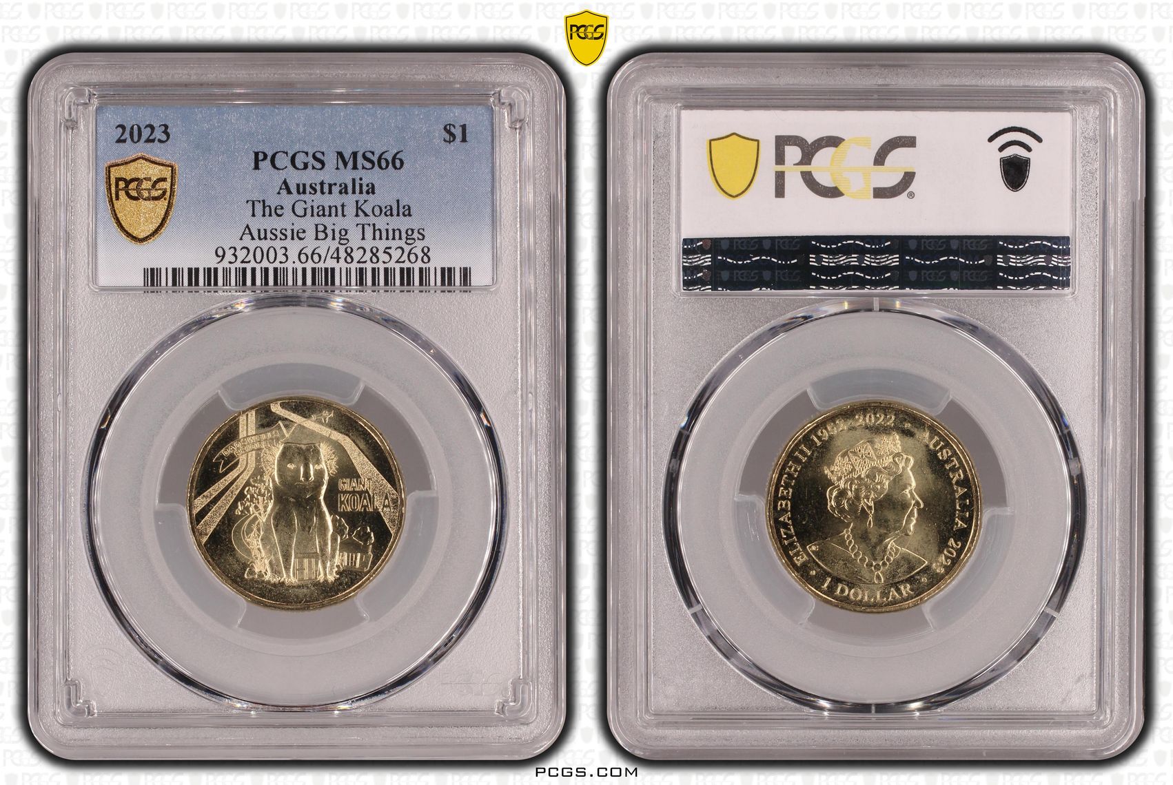 342 · Elizabeth II, The Giant Koala Aussie Big Things , One Dollar, 2023, PCGS MS66