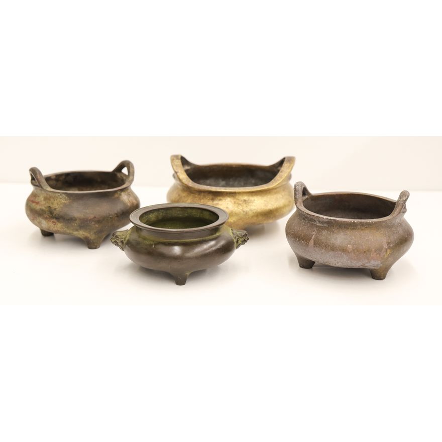 4pc Chinese Bronze Small Censers