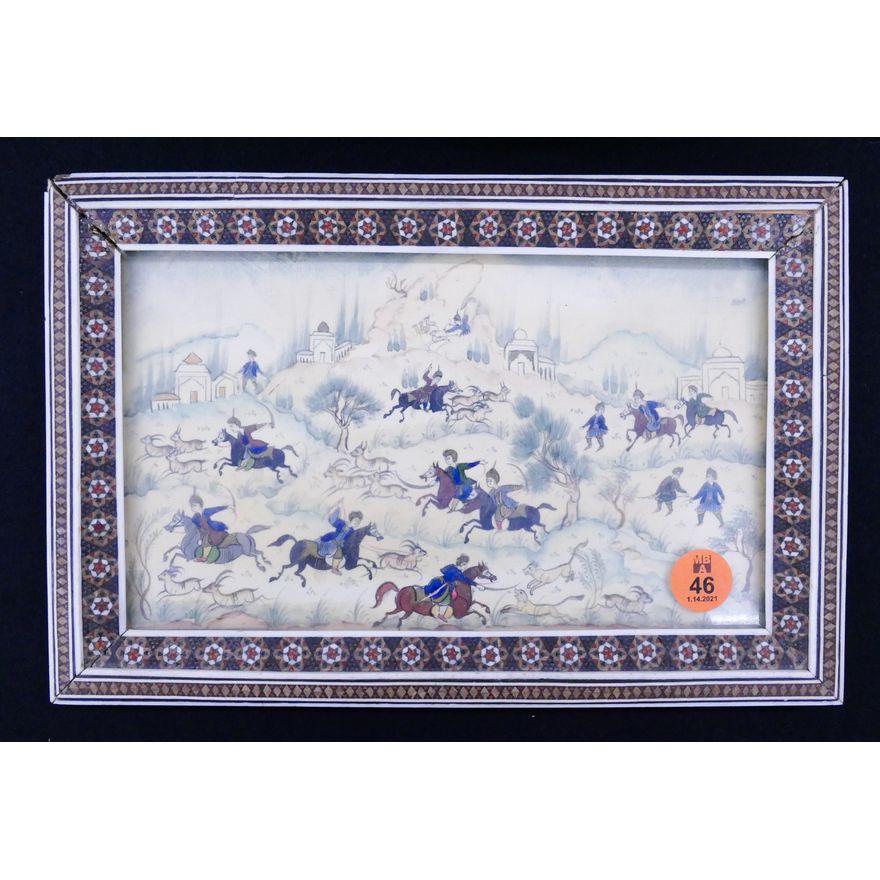 Persian Painted Miniature Framed - 6x9''