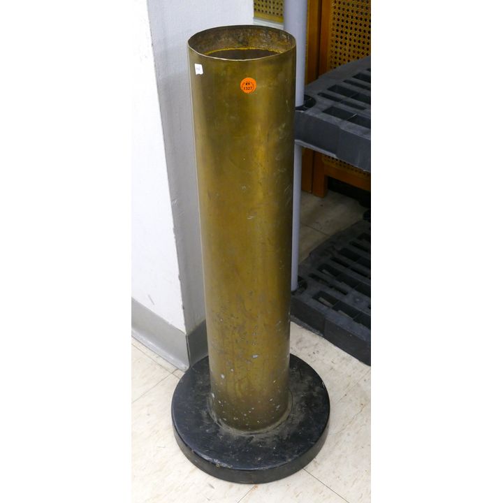 WWII Large Brass Artillery Shell Umbrella Stand 28''