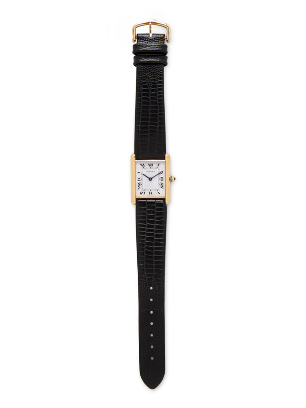CARTIER, 18K YELLOW GOLD 'TANK' WATCH