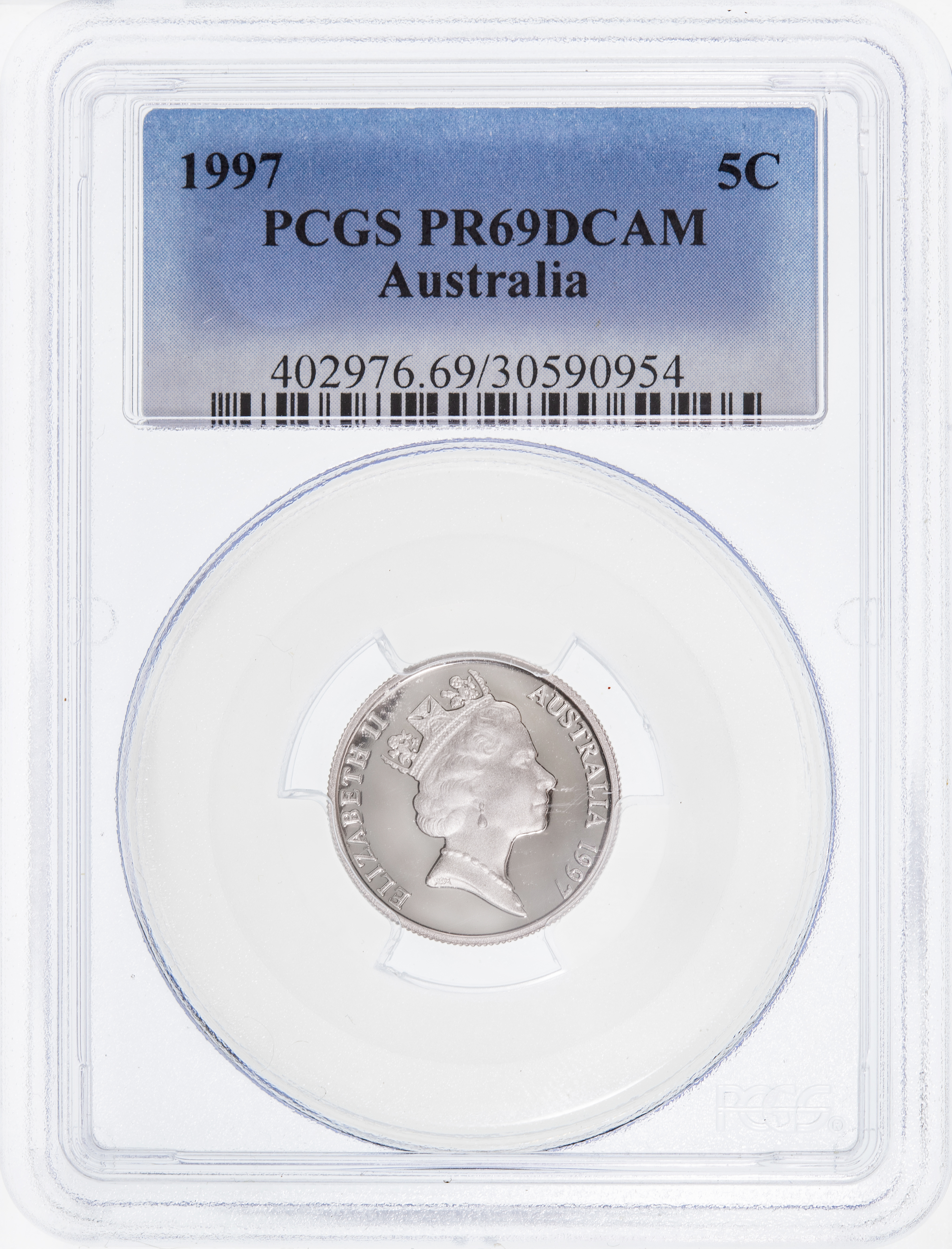 Five Cent, 1997, PCGS PR69DCAM