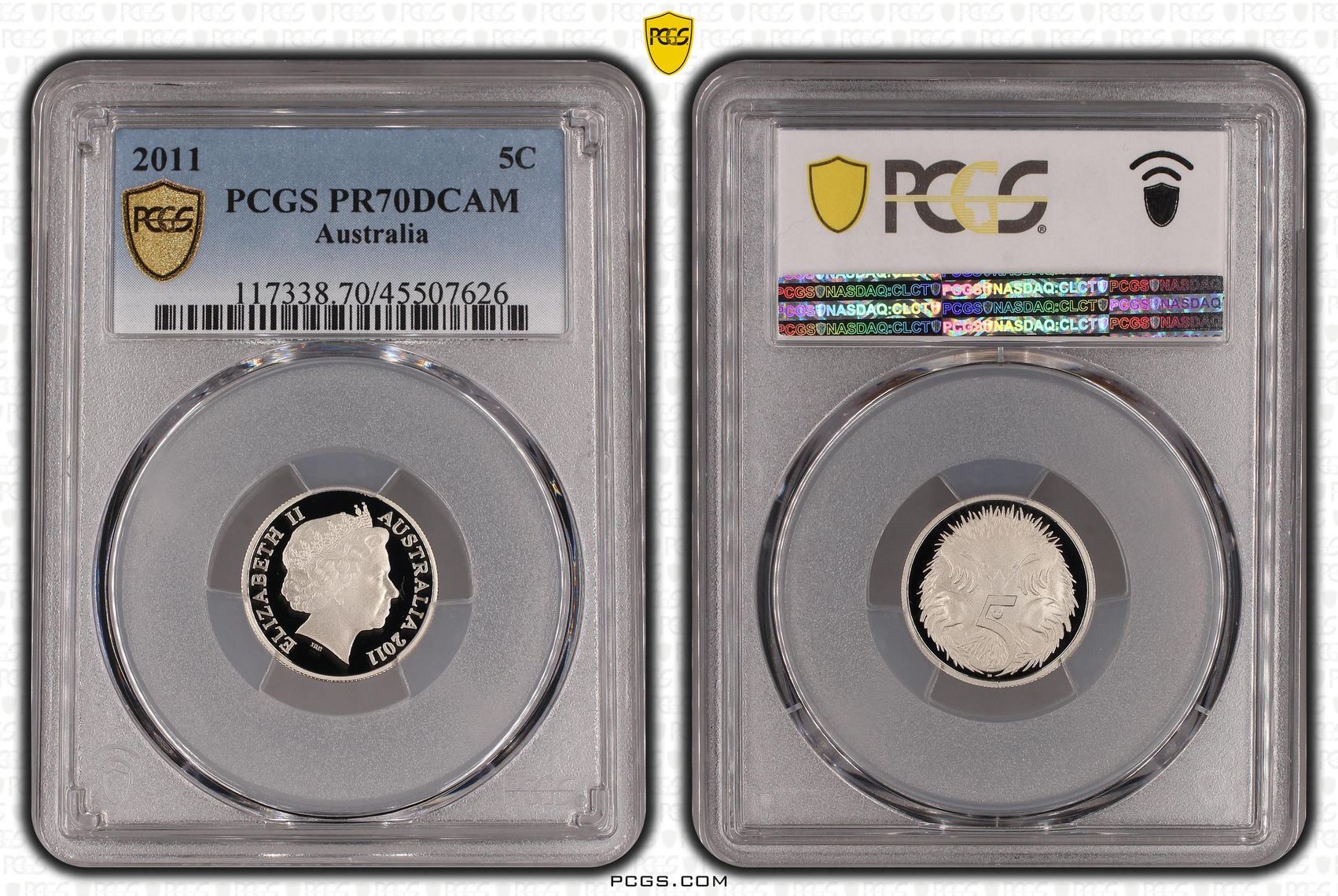 2011 Australia Five Cent, 5c PCGS - PR70DCAM POP 18/0 -626