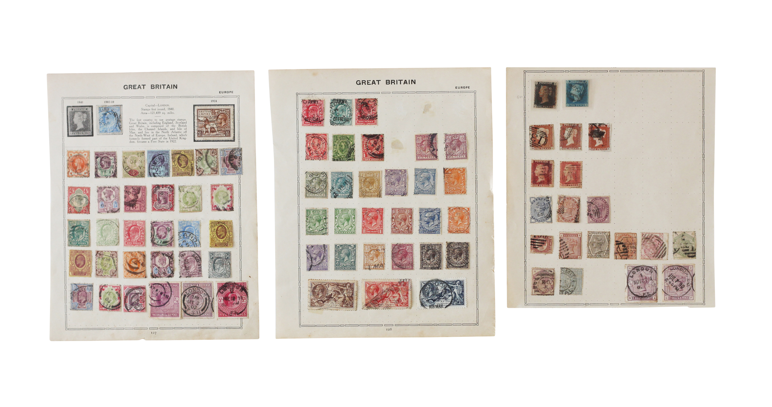144 · Great Britain, Collection, Penny Black, 1840, VFU