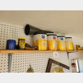 4 Gallons of Chevy motor oil and other related items