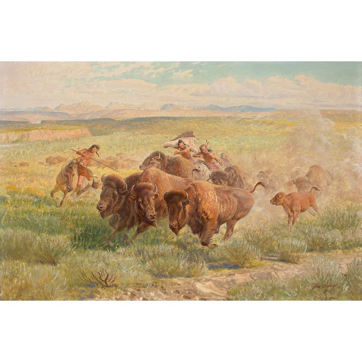 Buffalo Hunt by John Clymer (1907-1989)
