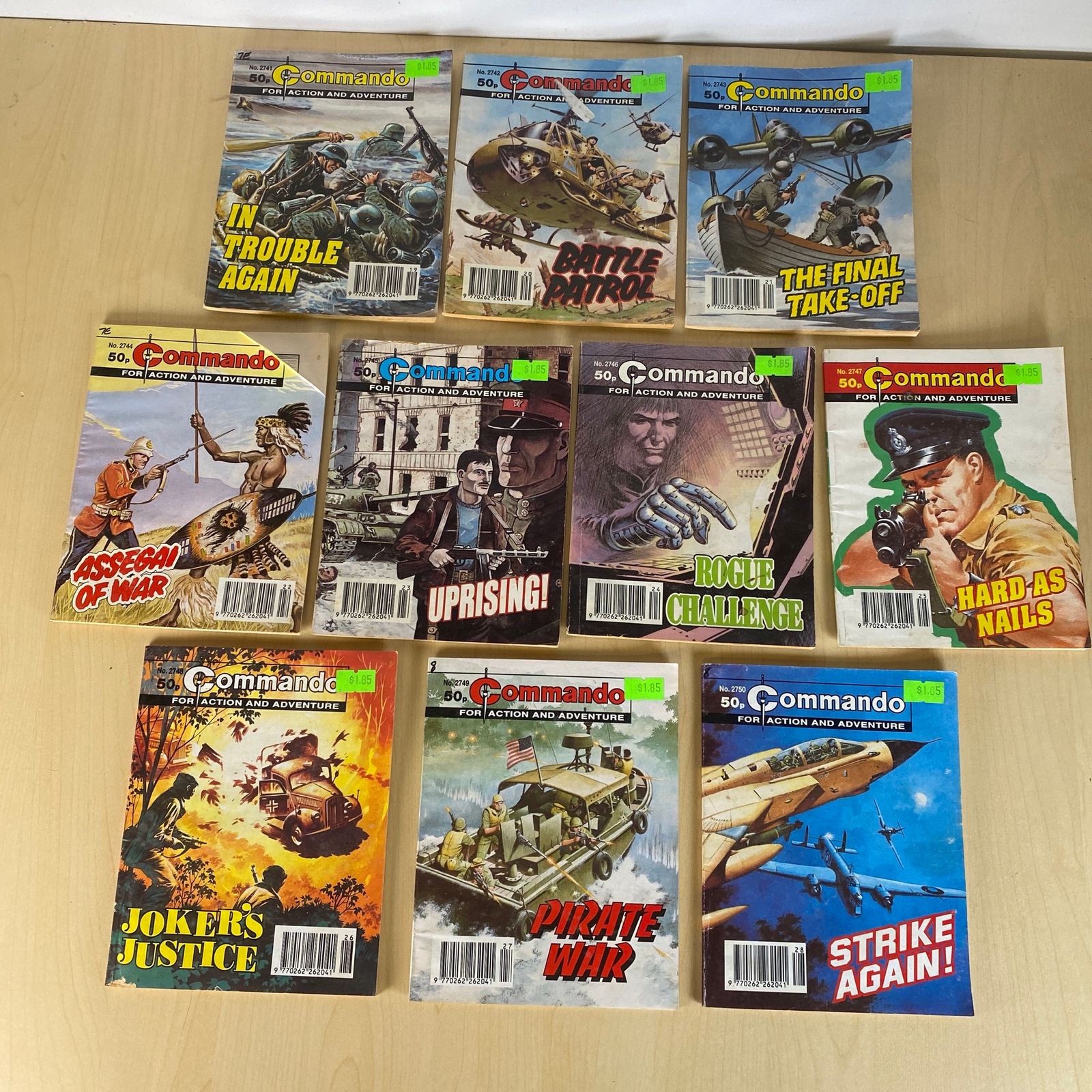 Commando War Comics Issues - 2741, 2742, 2743, 2744, 2745, 2746, 2747, 2748