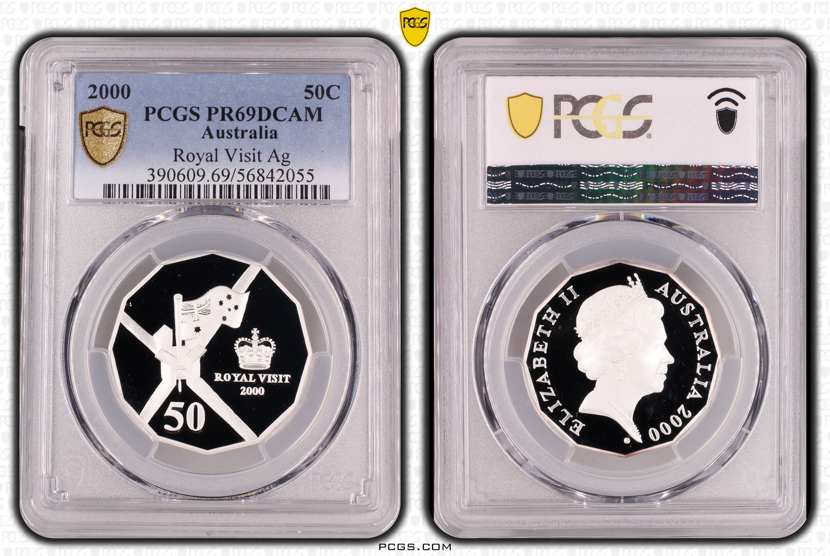 Royal Visit Silver, Fifty Cent, 2000, PR69DCAM