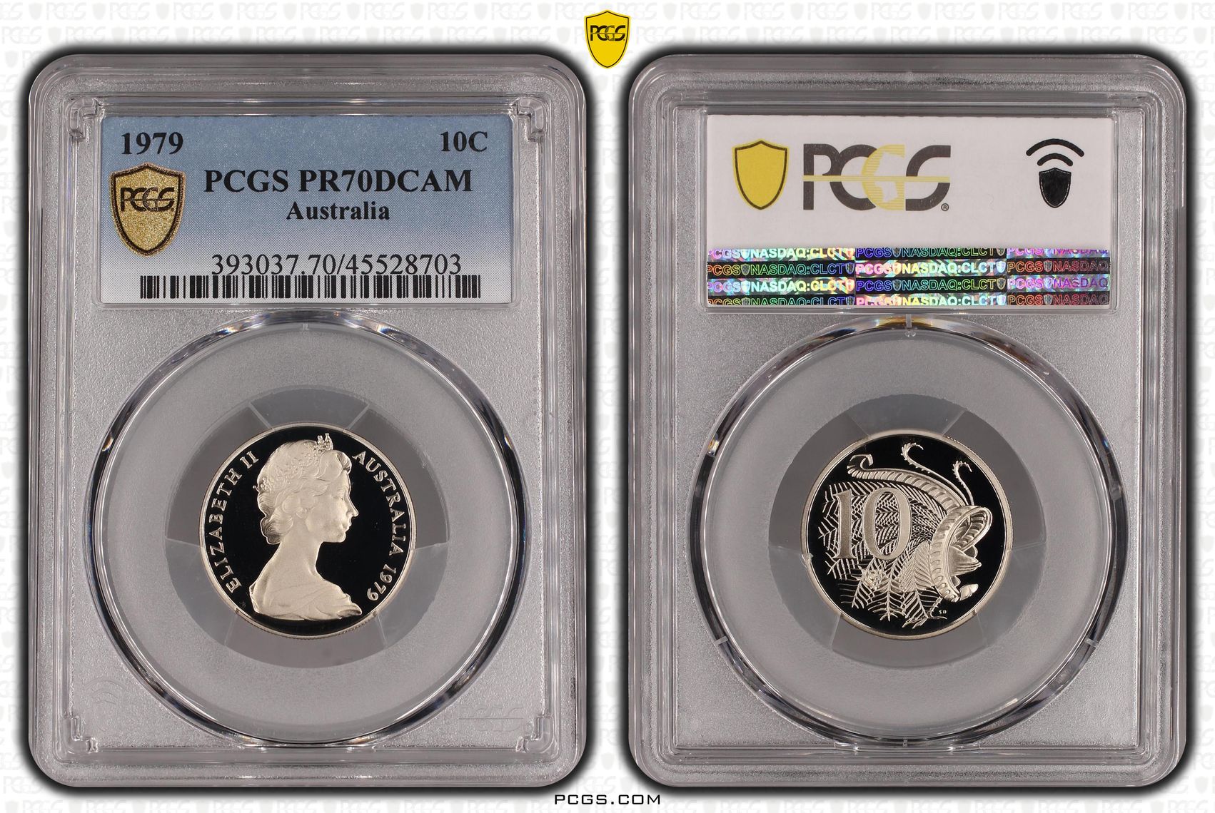 1979 Australia Ten Cent, 10c PCGS - PR70DCAM POP 12/0 -703