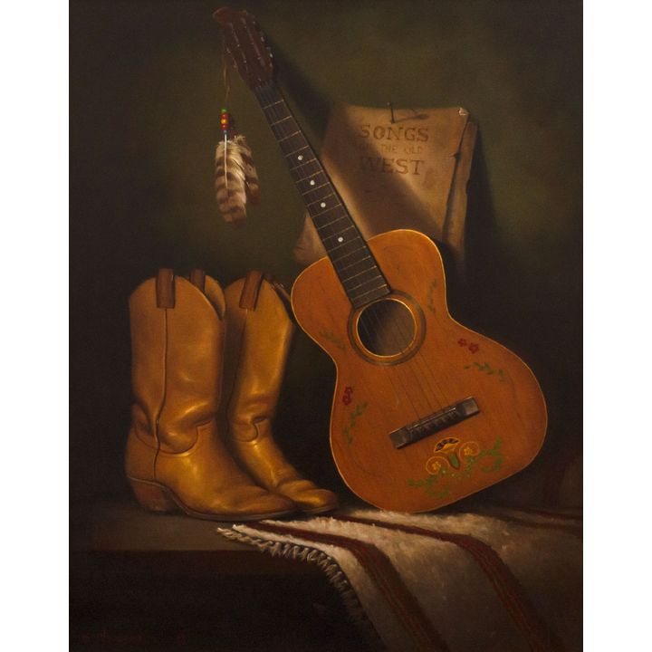 Dorothy Fitzgerald (1932-) Guitar and Boots