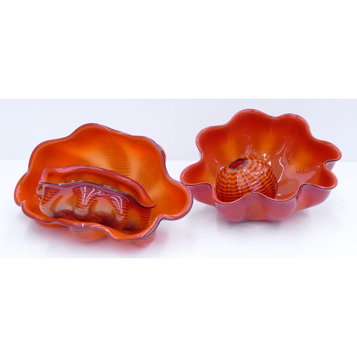 Dale Chihuly ''Scarlet Seaform Set'' 1989 Glass