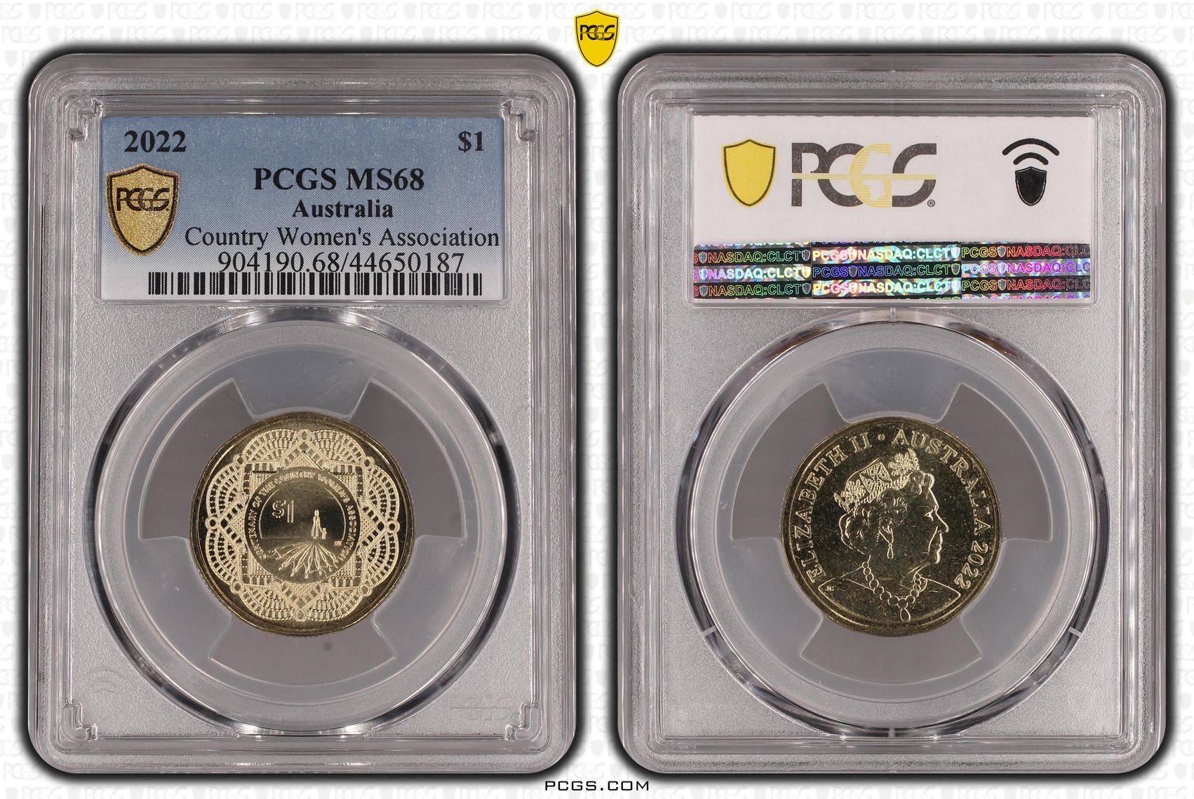 2022 Australia One Dollar, $1 Country Women's Association PCGS - MS68 -187