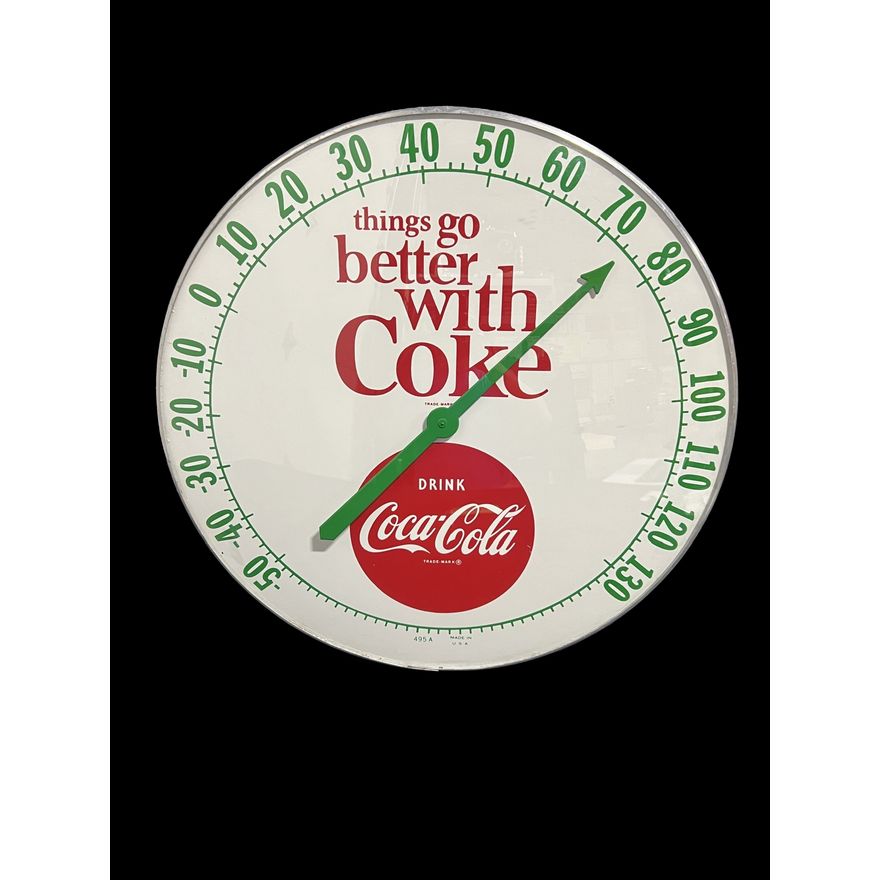 Coca Cola Coke Things Go Better With Coke Soda Thermometer