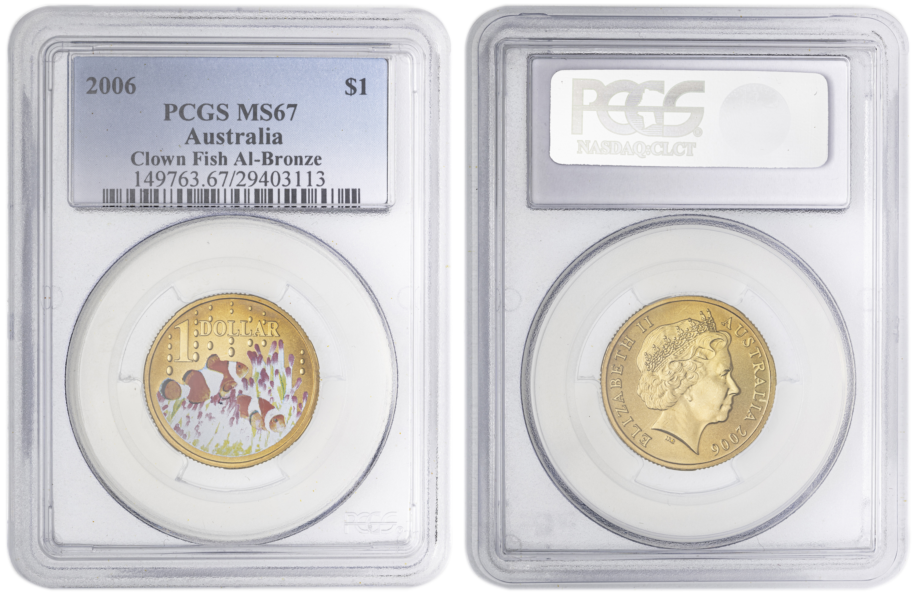 Clown Fish Al-Bronze , One Dollar, 2006, PCGS MS67