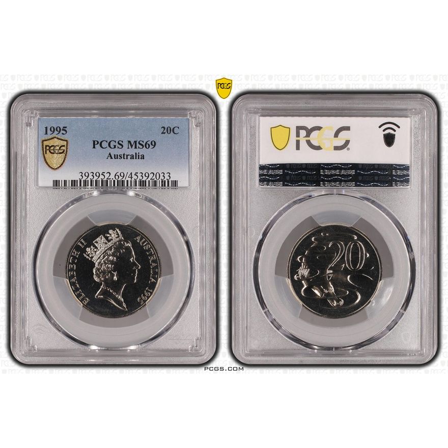 Twenty Cent, 1995 POP Report 14/0, PCGS MS 69