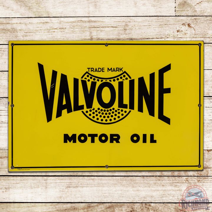 Valvoline Motor Oil 4' Single Sided Porcelain Sign