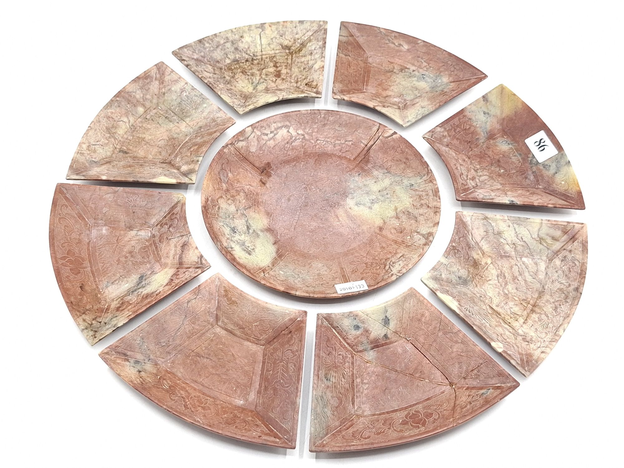 Chinese Soapstone Sweetmeat Tray