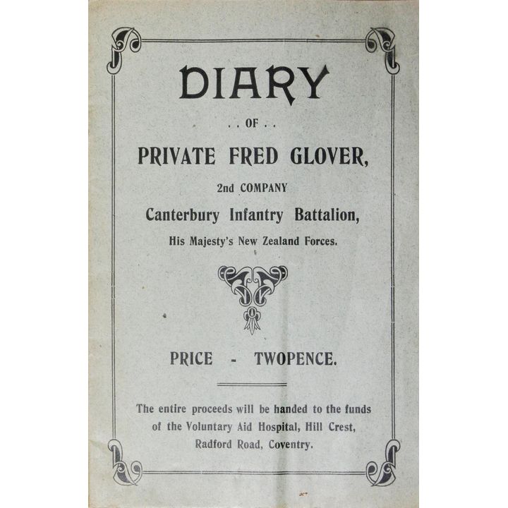 GLOVER, PRIVATE FRED, Diary of Private Fred Glover,