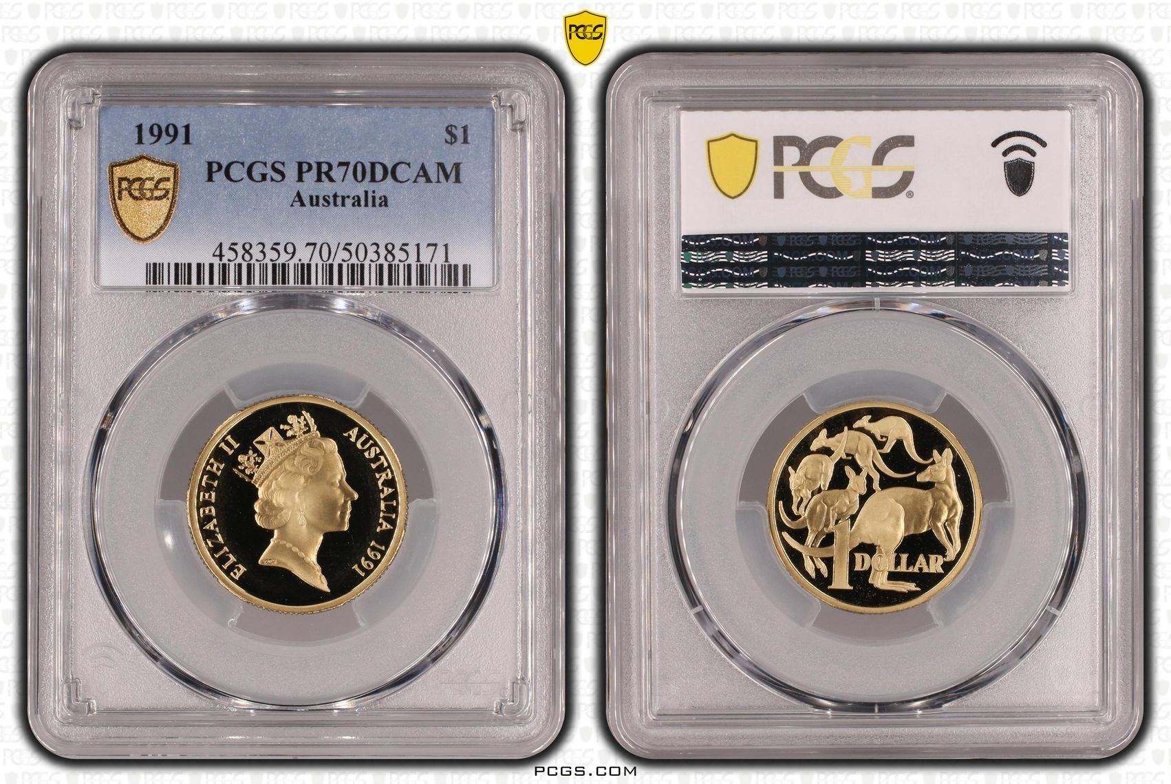 One Dollar, 1991, PCGS PR70DCAM