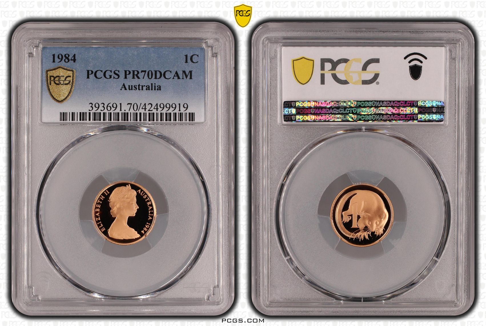 One Cent, 1984, Pcgs Pr70dcam