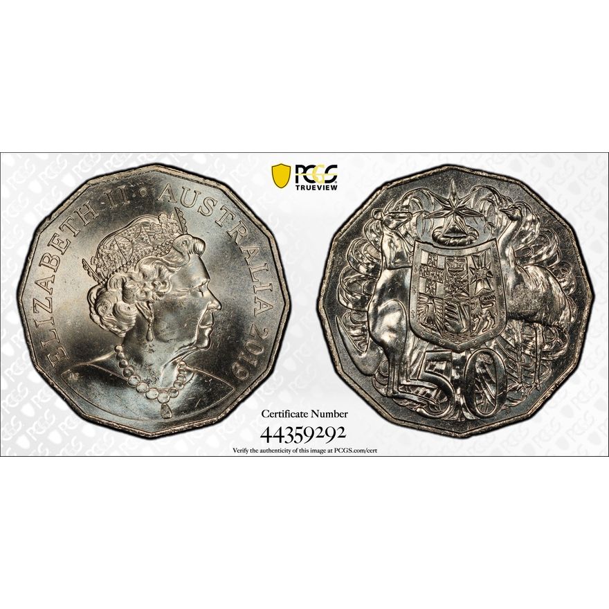 Elizabeth II, Dodecagon 50C 50th Ann. J. Clark Effigy, Fifty Cent, 2019, PCGS MS65