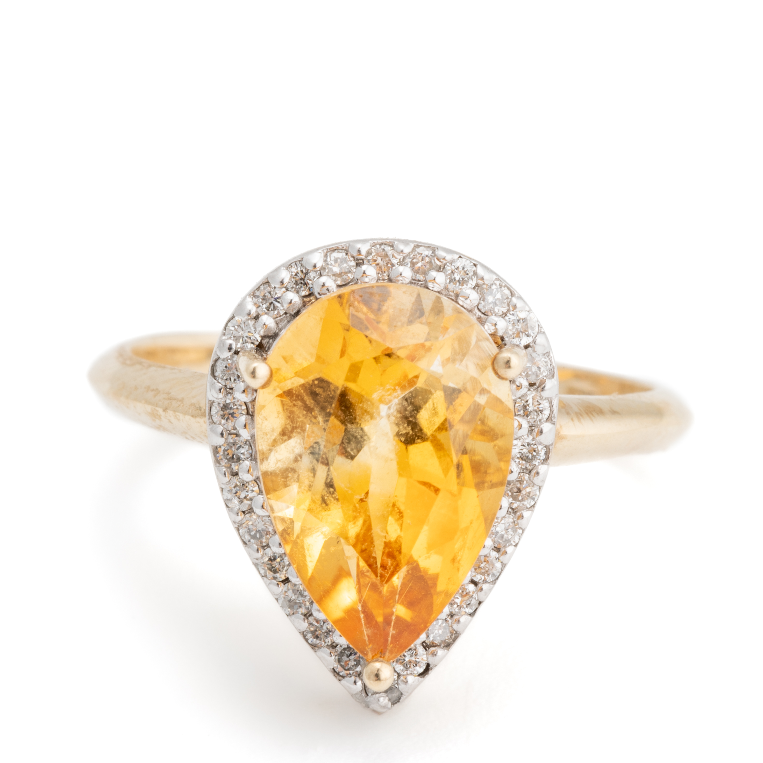 201 · Citrine & Diamond 9ct Gold Ring