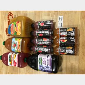 7X PROTEIN20 500ML, 2X OLD ORCHARD JUICE DRINK 2.84L, APPLE&EVE FRUIT JUICE 2.84L & LANGERS ORANGE JUICE 3.78L