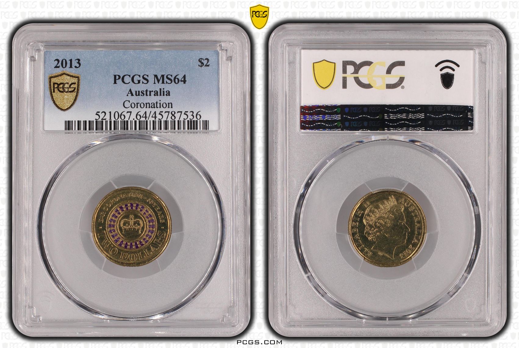 Coronation, Two Dollar, 2013, PCGS MS 64